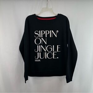 NWT Wallflower Black Graphic Print Sweatshirt Women’s Small Fleece Lined Cotton